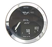 Sprite/Midget Classic Mini black oil pressure gauge 0-100 PSI electrical
