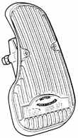 Sprite/Midget Austin Mini pedal extension alloy thru - 1976