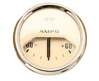 Sprite/Midget Classic Mini amp gauge with plus and minus 60 amps magnolia face